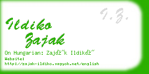 ildiko zajak business card